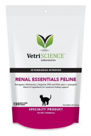 Supports Cat Kidney Function - VetriScience Renal Essentials Feline Bite-Sized Chews
