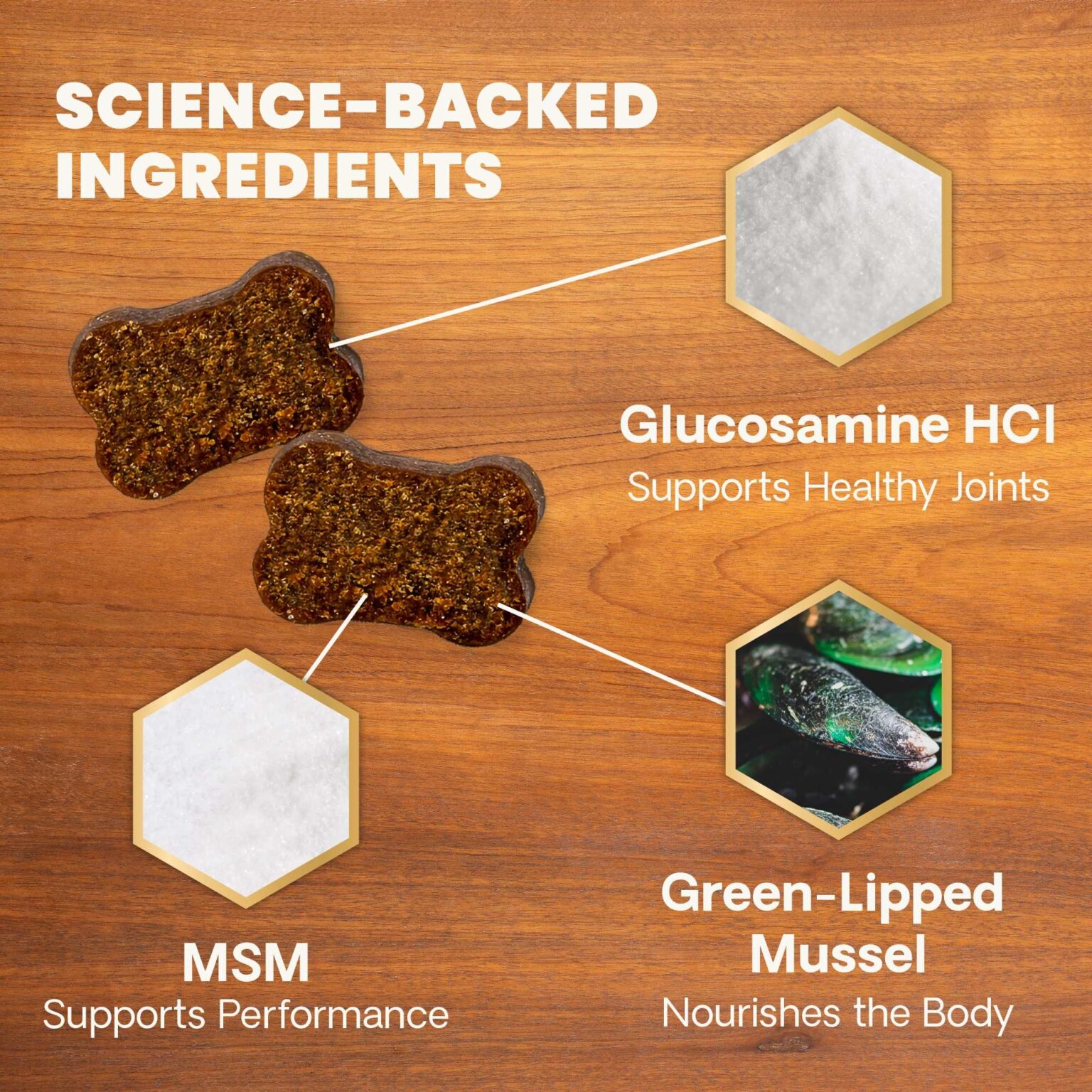 VetriScience Extra Strength Healthy Hip & Joint for Dogs Chews - Science backed ingredients - dog arthritis