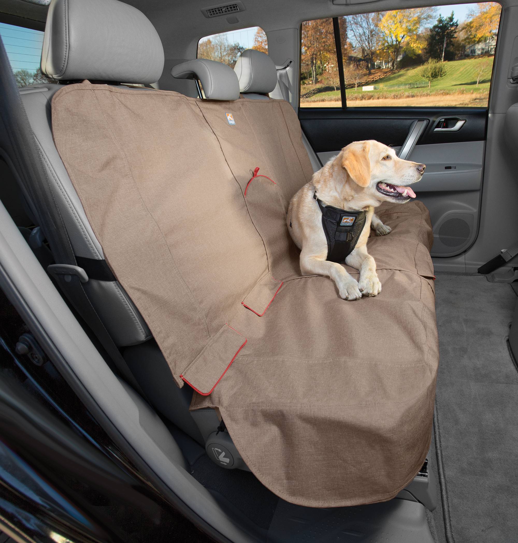 Dog Seat Covers - Kurgo Bench Seat Cover, Heather Pattern, Nutmeg