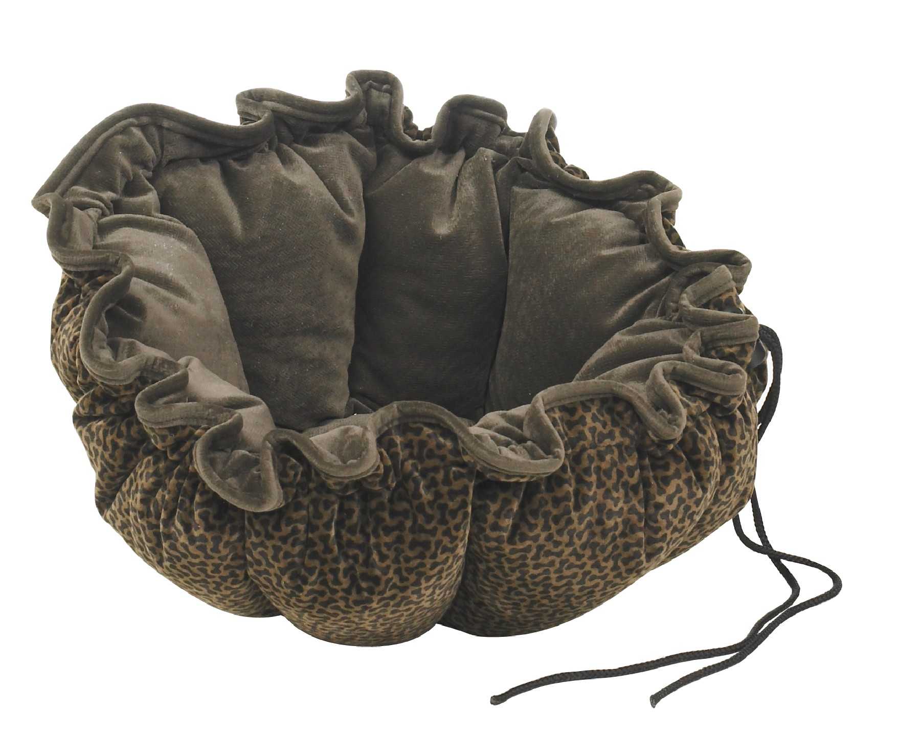 Small Dog or Cat Bed-Buttercup-Chocolate Bones