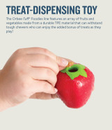 Planet Dog Orbee Tuff Strawberry Dog Treat Toy - Treat Insertion