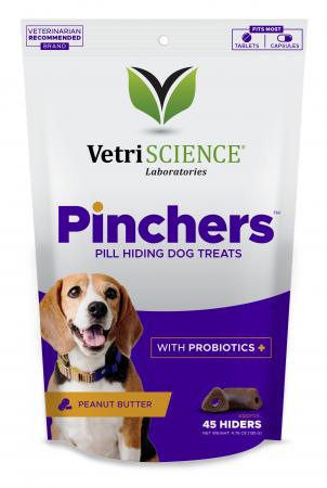 Pill Treat for Dogs - VetriScience Pinchers, Peanut Butter, for hiding medications, 90 pcs.